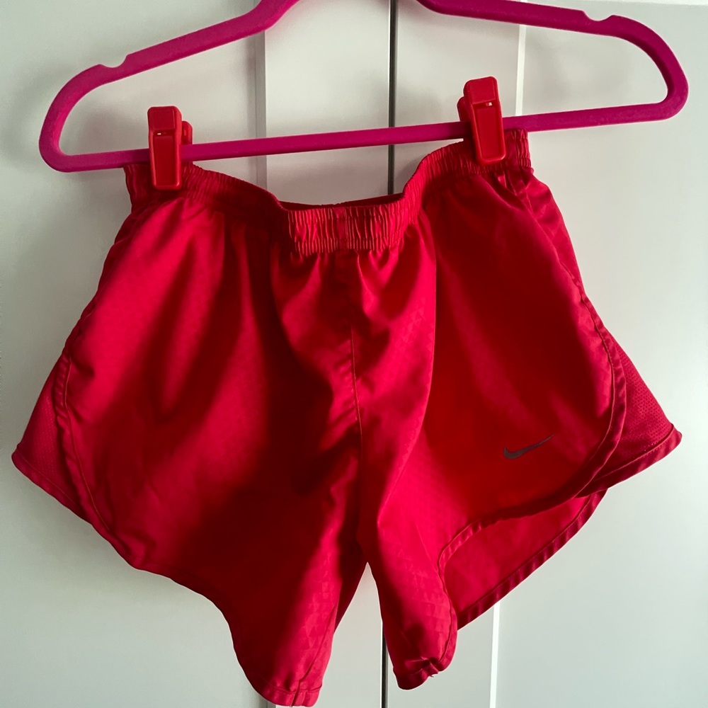 Nike Red Athletic Shorts Lightweight Elastic Waist